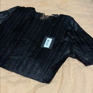 Alexander Wang NWT black woven tee